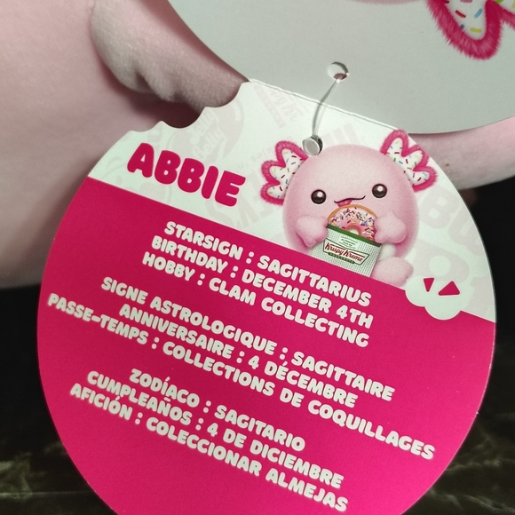 Zuru Snackles Abbie Krispy Kreme Donuts Axolotl Plush Squishy NWT - Picture 5 of 9